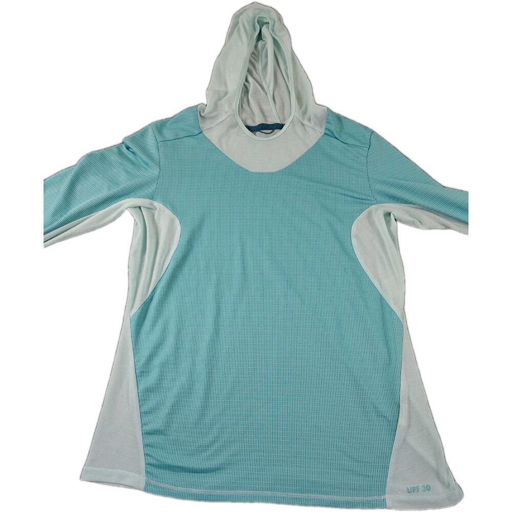 Hoka Airolite Hoody LS Shirt Womens S Blue Lightweight Running Hiking Outdoor - Picture 2 of 14